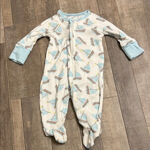 0-3M Sailboat Footies